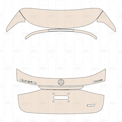 Trunk Lid with "GLC 260L" & "4MATIC" & "Beijing Benz" Emblems