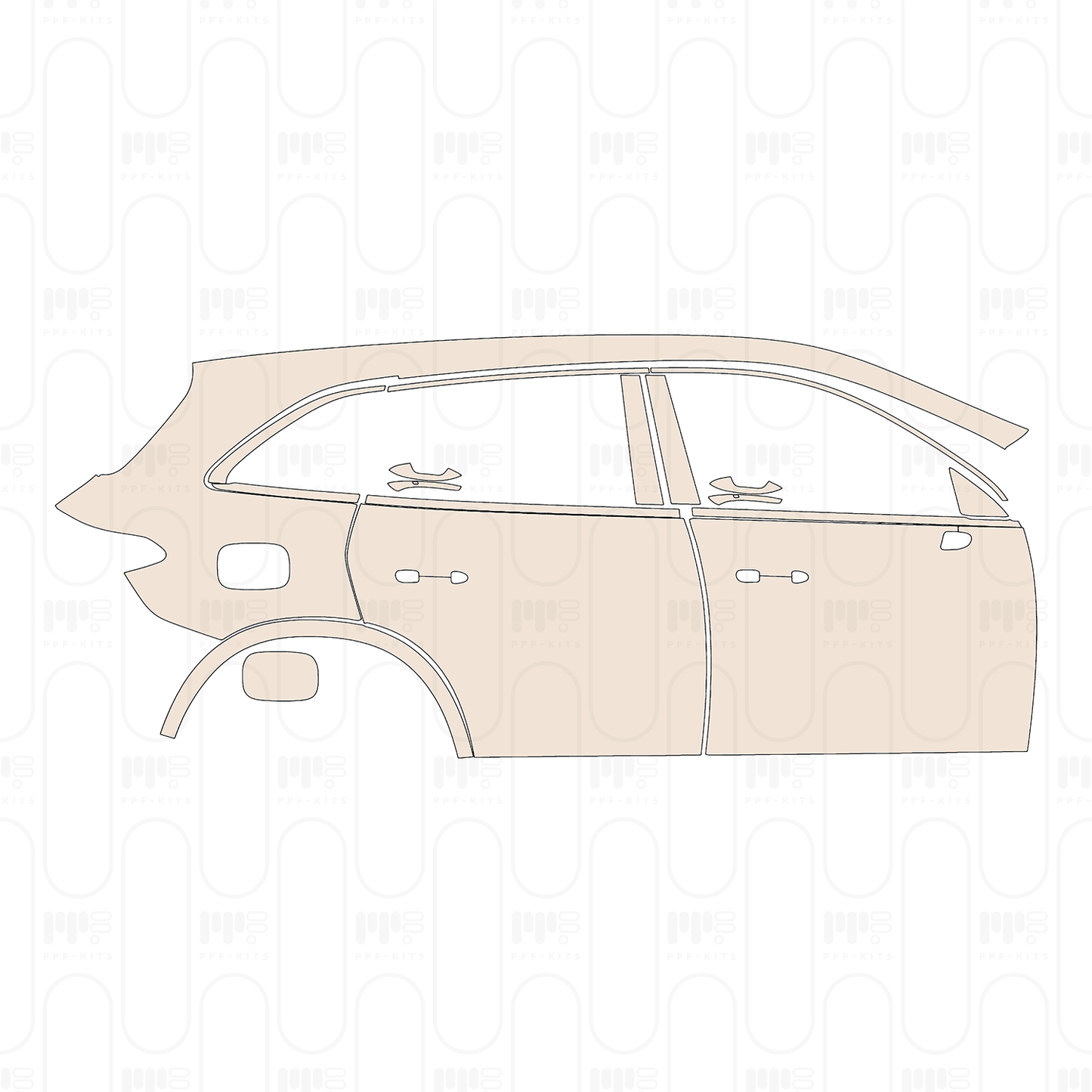 (right) Door+Side Skirt+Rear Fender