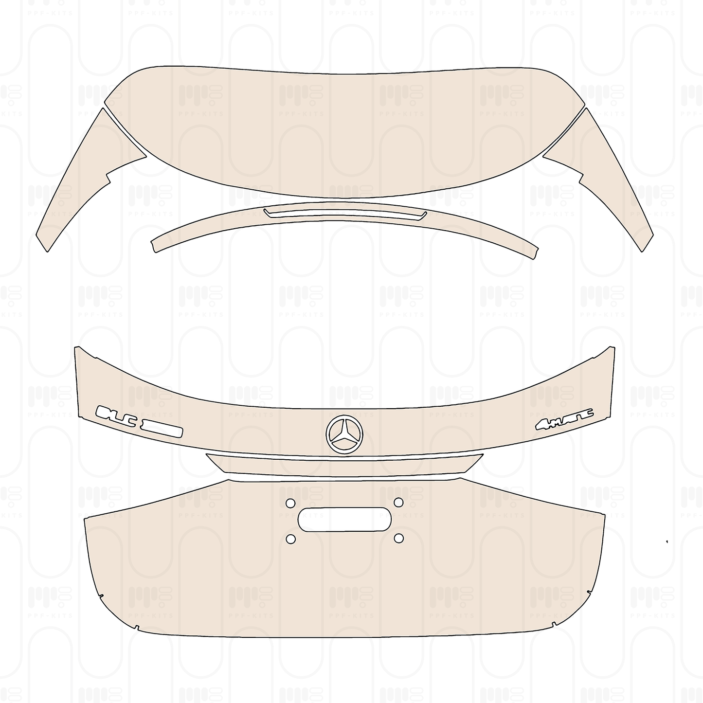 Trunk Lid with "GLC 300" & "4MATIC" Emblems