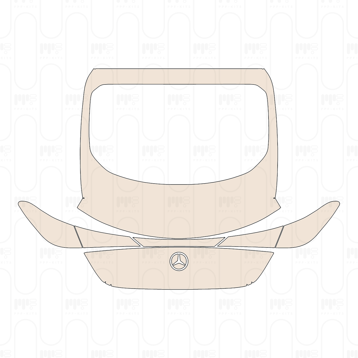 Trunk Lid one piece, without Emblem