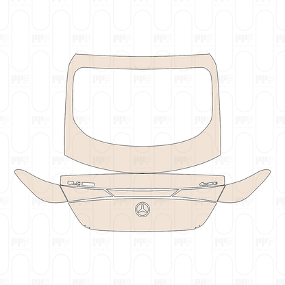 Trunk Lid split, with "GLC 300" & "4MATIC" Emblems