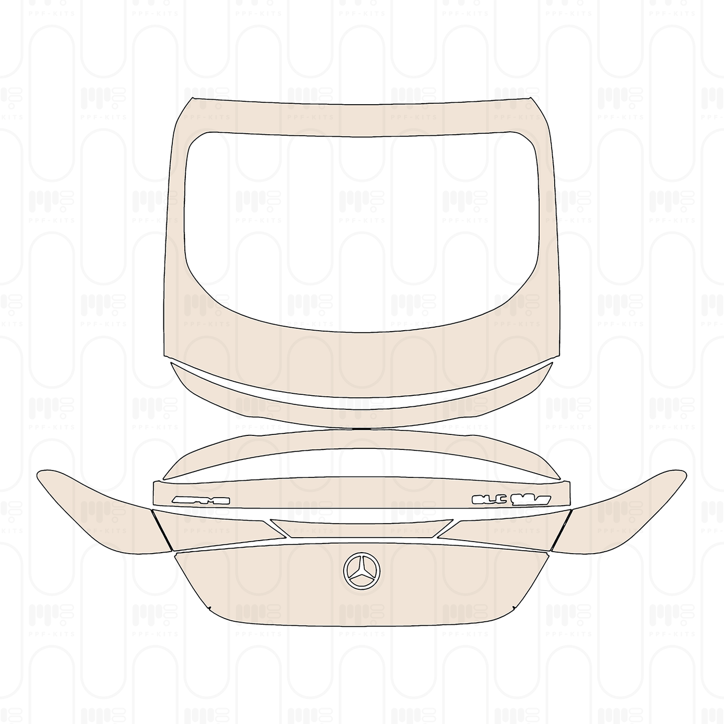 Trunk Lid with "AMG" & "GLC 63S" Emblems
