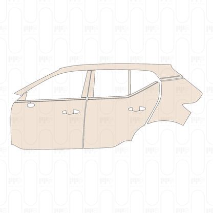(left) Door+Side Skirt+Rear Fender without charging port on rear Fender