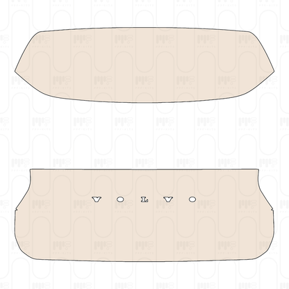 Trunk Lid with "VOLVO" & "XC40 Volvo Asia Pacific" & "T4+2 Rhombus" Emblems