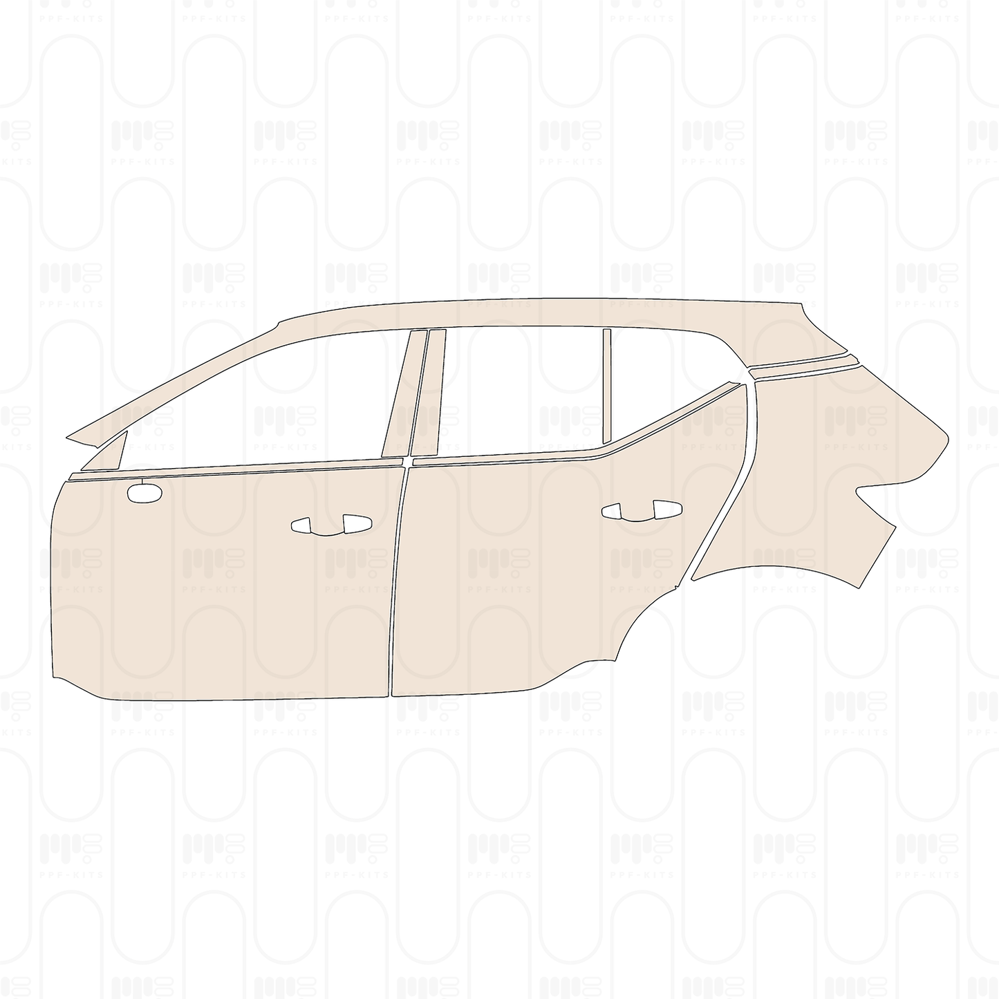 (left) Door+B-Pillar+Rear Fender
