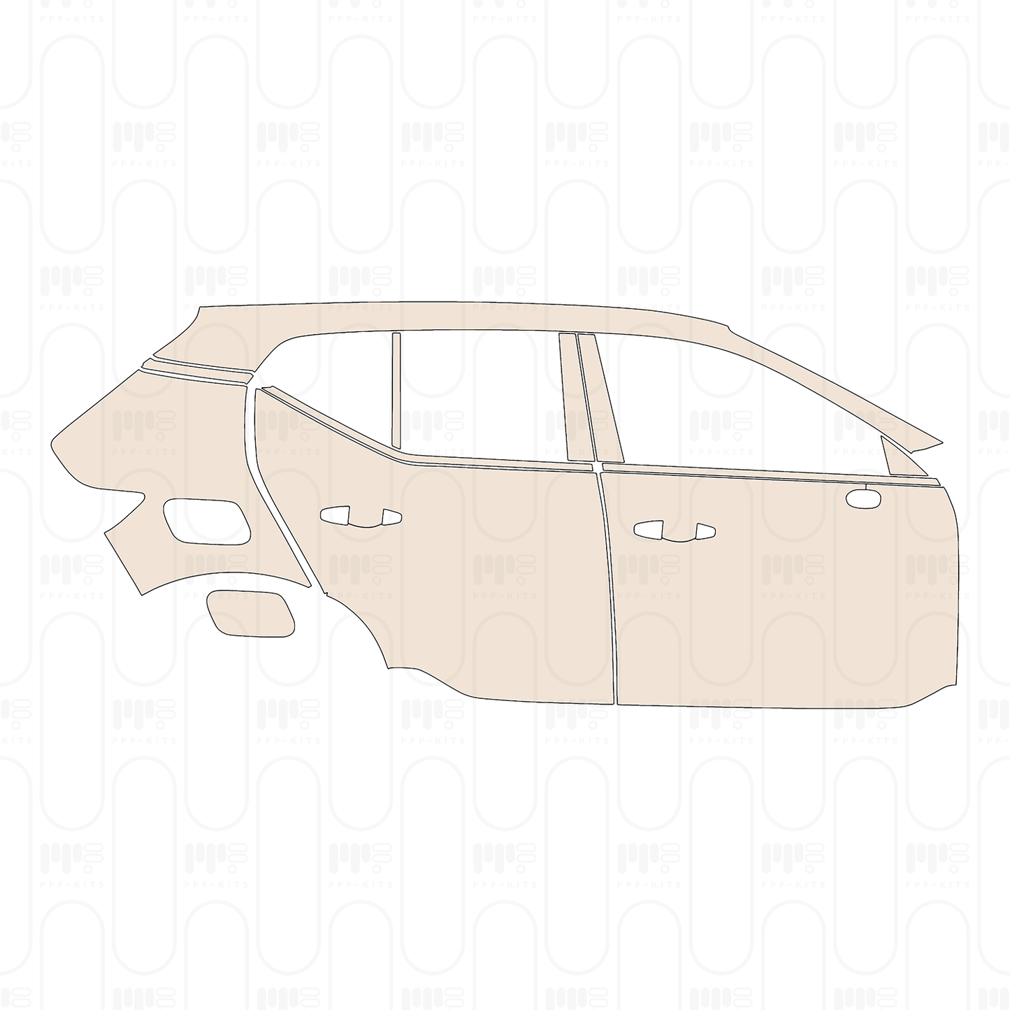(right) Door+B-Pillar+Rear Fender