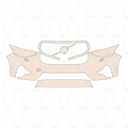 Bumper+Headlamp with headlight washing