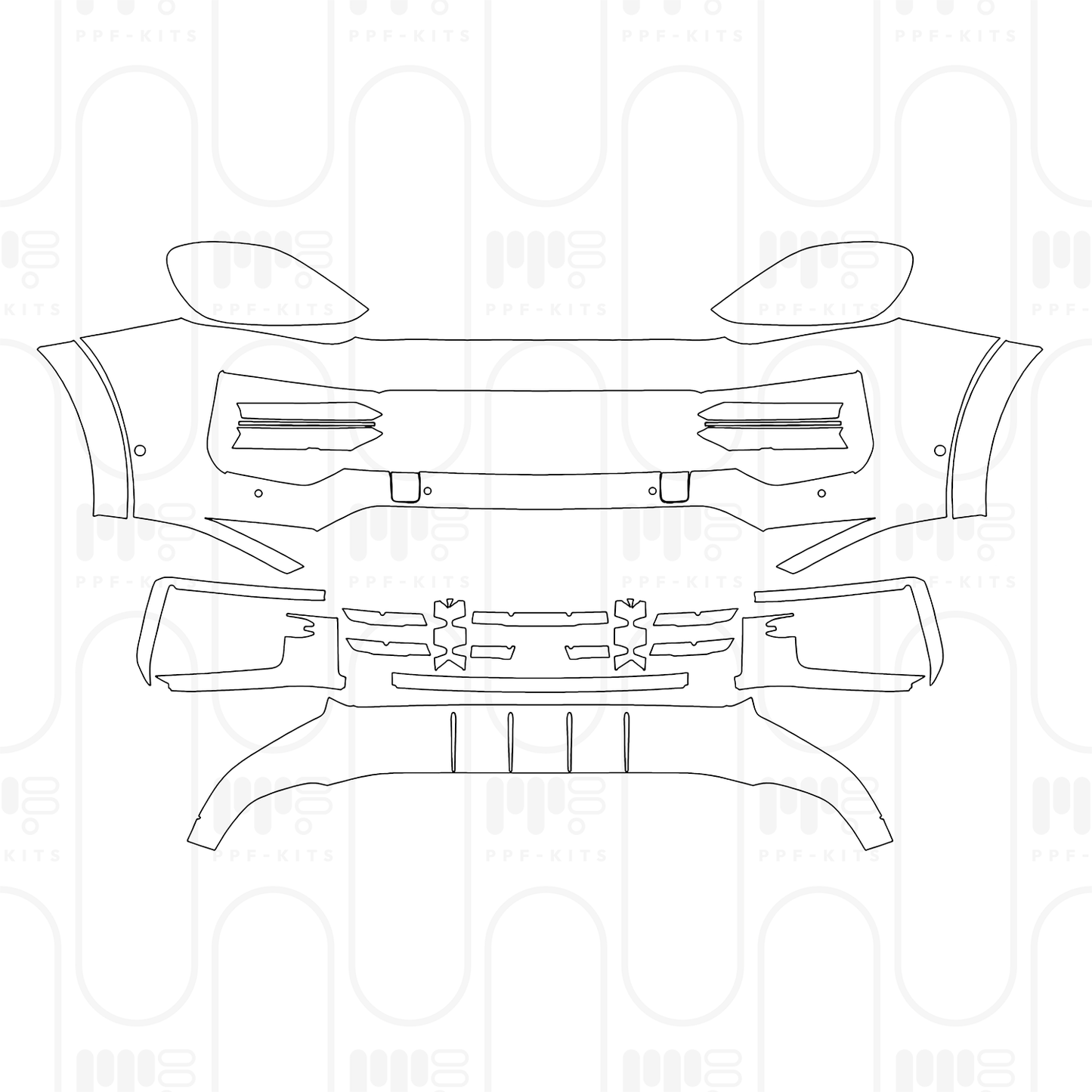 PPF prédécoupé Porsche Cayenne Turbo E-Hybrid 2026