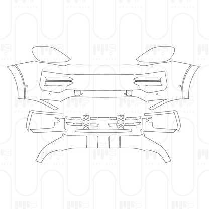 PPF prédécoupé Porsche Cayenne Turbo E-Hybrid 2026