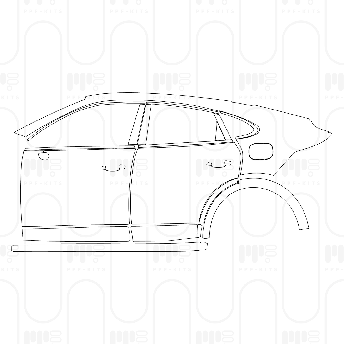 PPF prédécoupé Porsche Cayenne Coupe Cayenne Turbo E-Hybrid Coupe with GT Package 2026