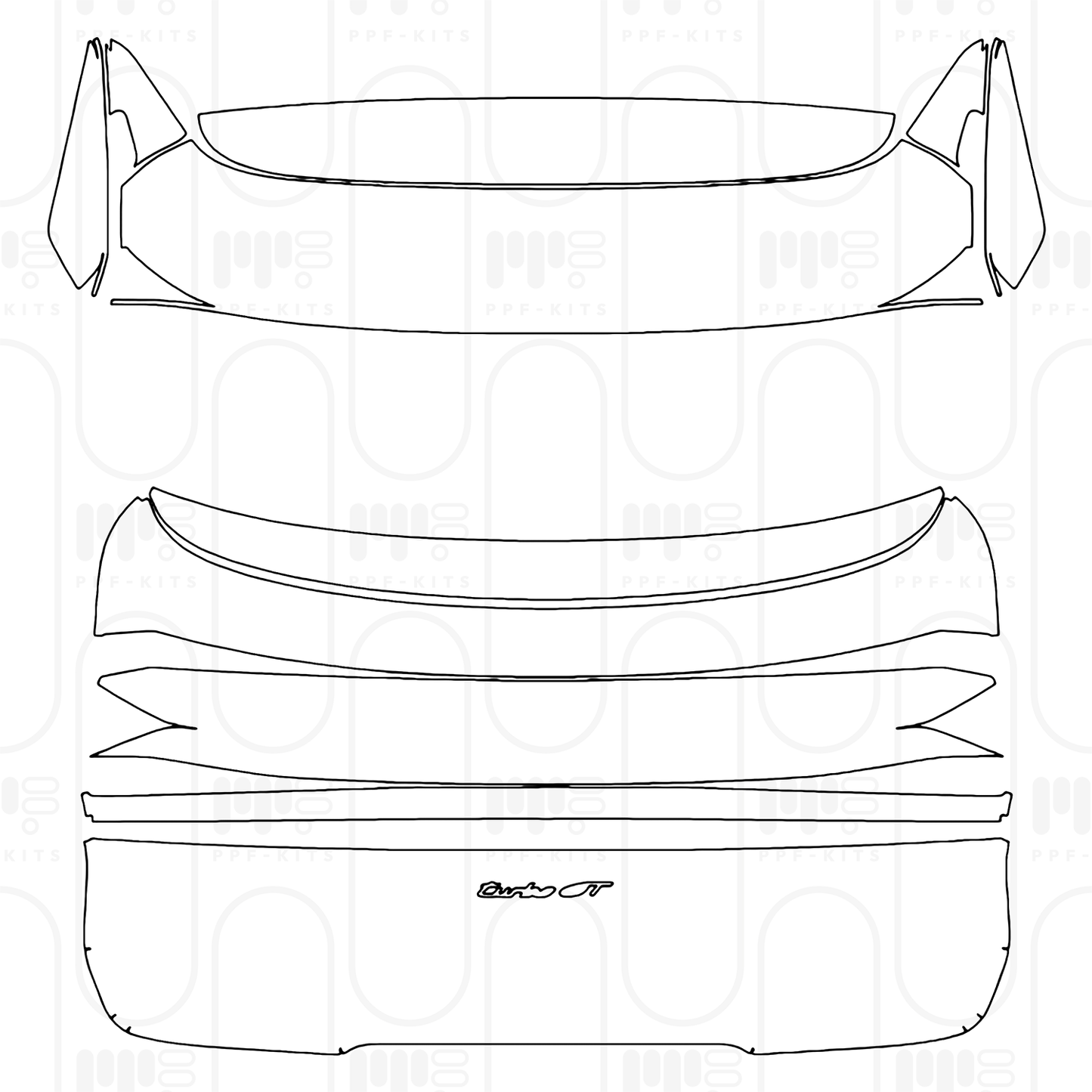 PPF prédécoupé Porsche Cayenne Coupe Cayenne Turbo GT 2026