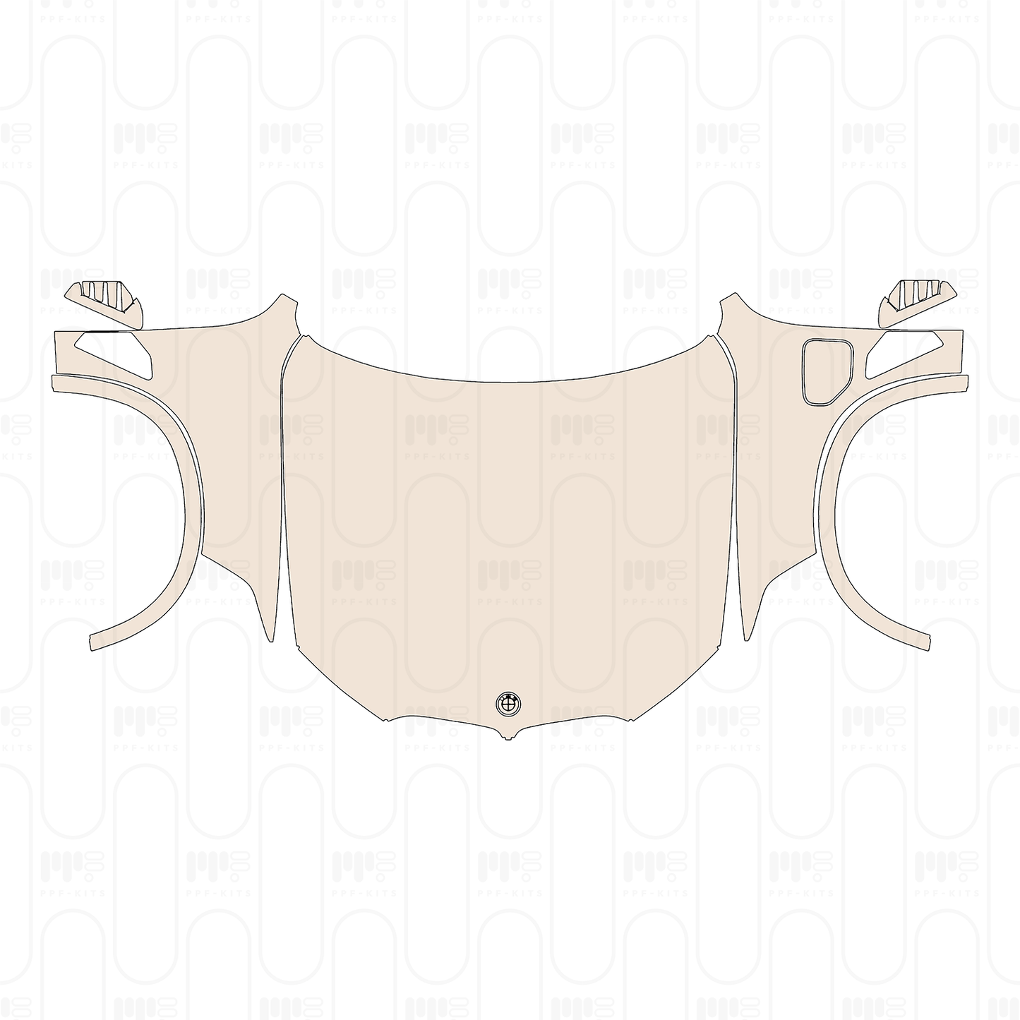 Hood+Fender with charging port on Fender, One-piece design