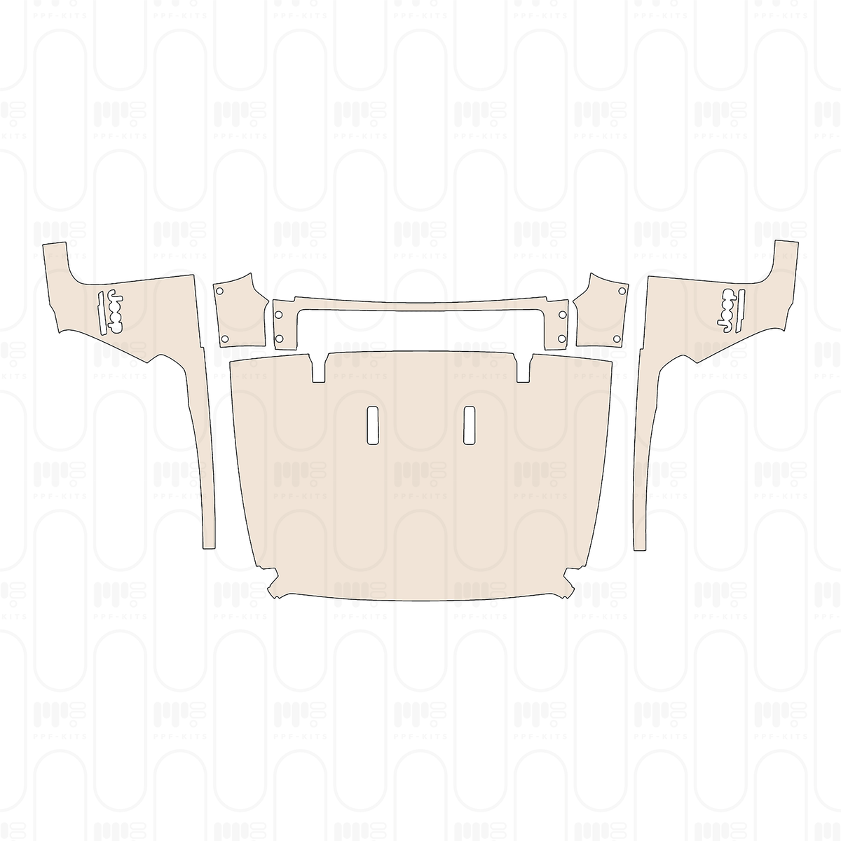 Hood+Fender with "Jeep Wrangler Linlimited" Model Emblem
