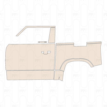 (left) Door+Side Skirt+Rear Fender with Deployable Roof Ladder on rear Fender