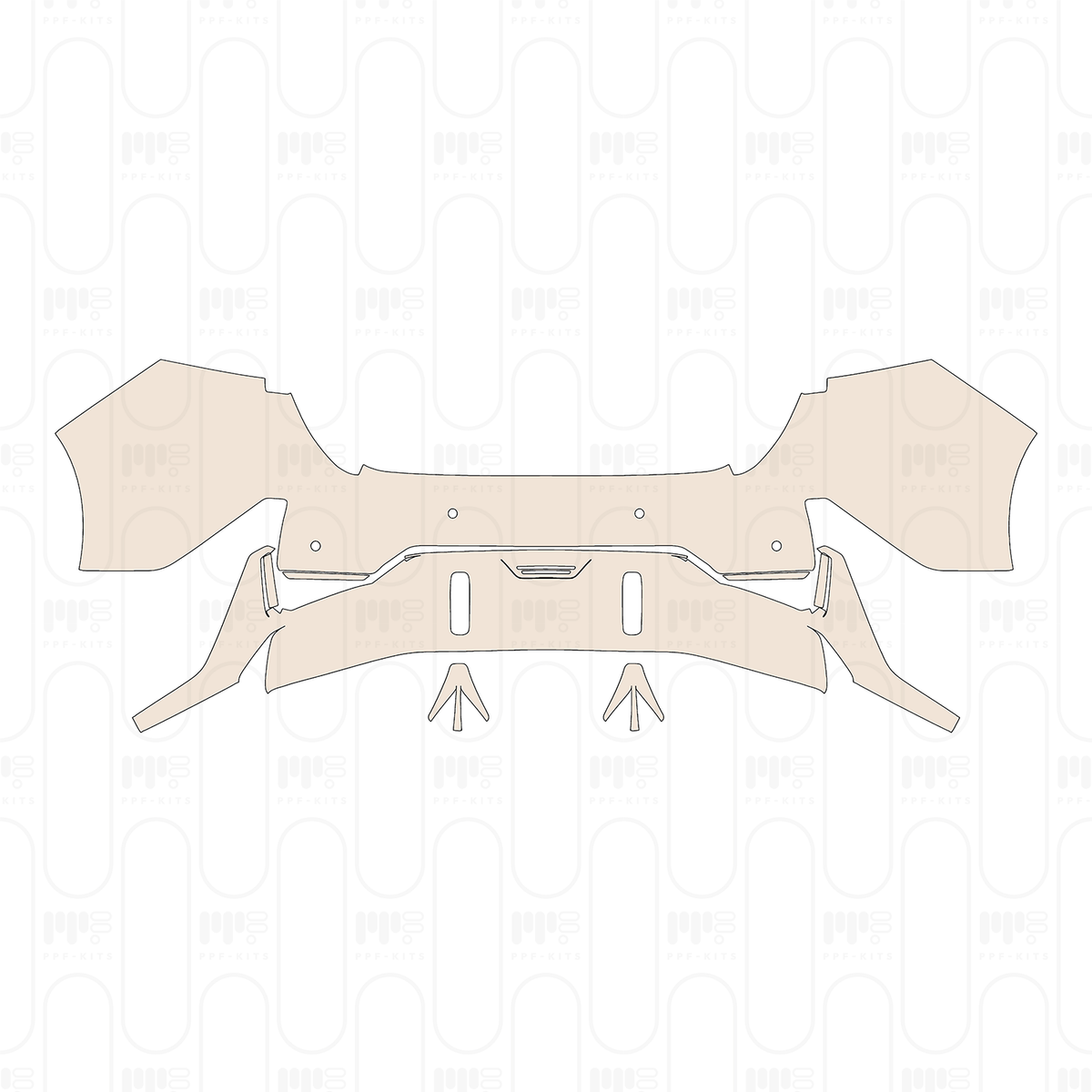 Rear Bumper with 4 PDC (Parking Sensors)