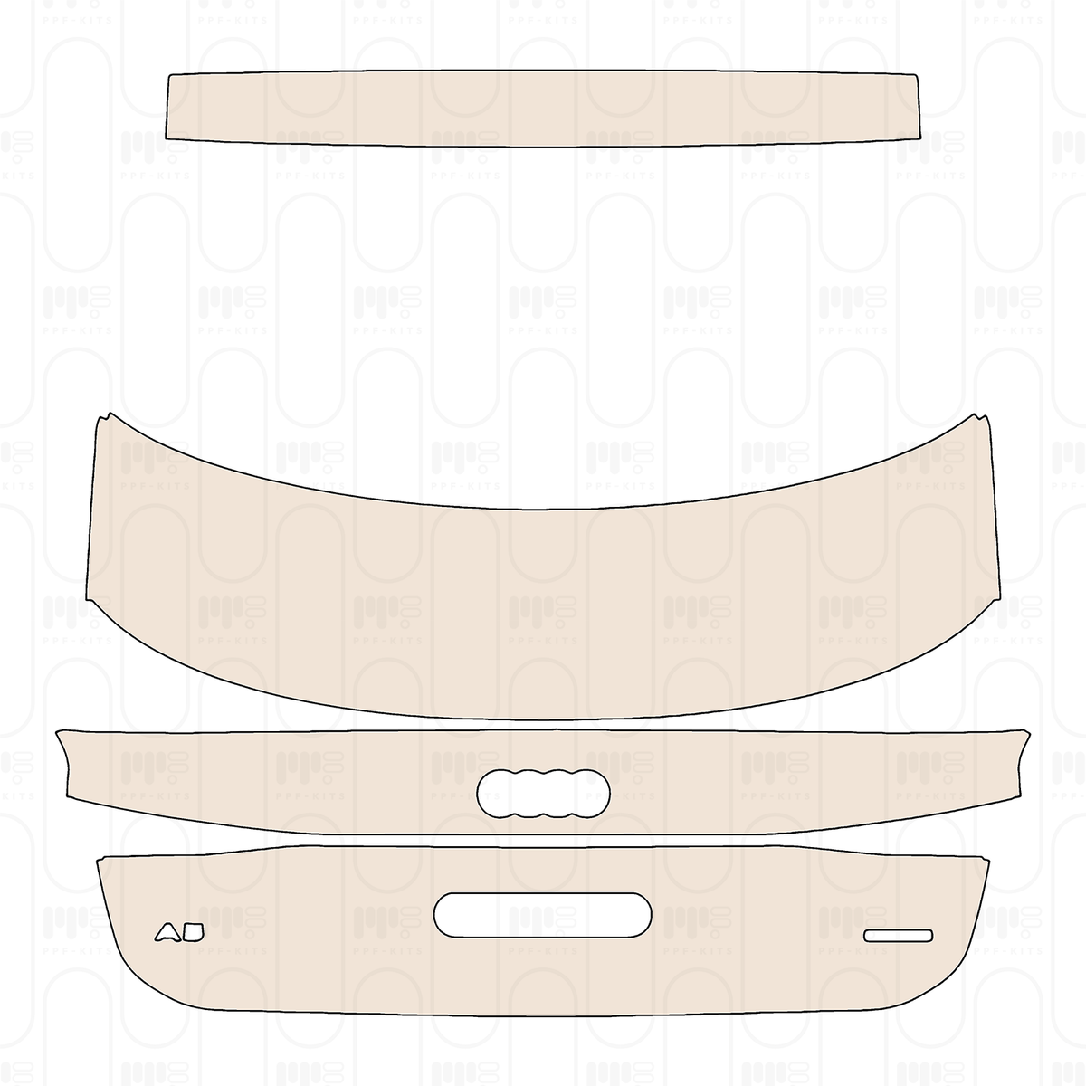 Trunk Lid with "A5" & "quattro" Emblems