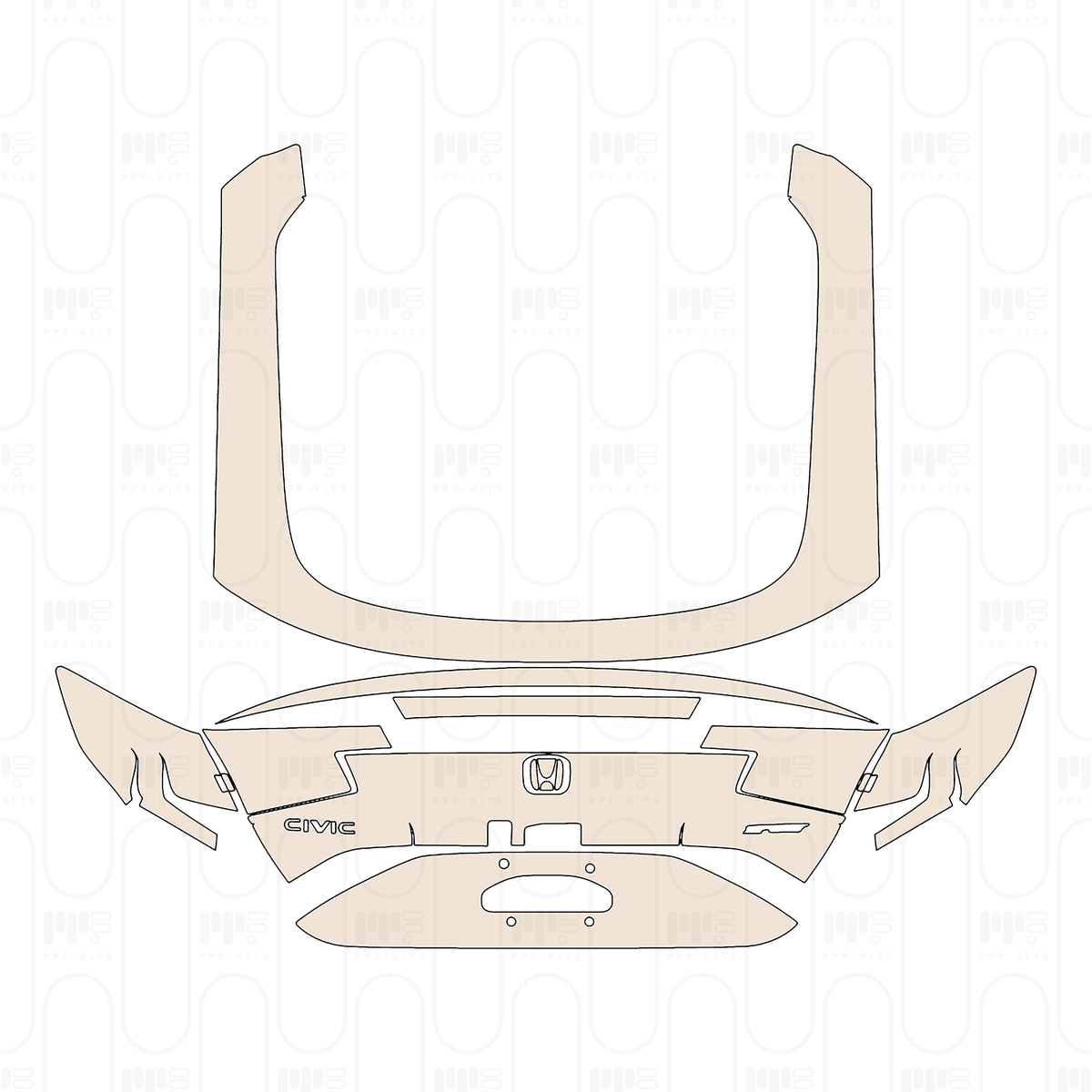 Trunk Lid with "CIVC" & "SPORT" Emblems