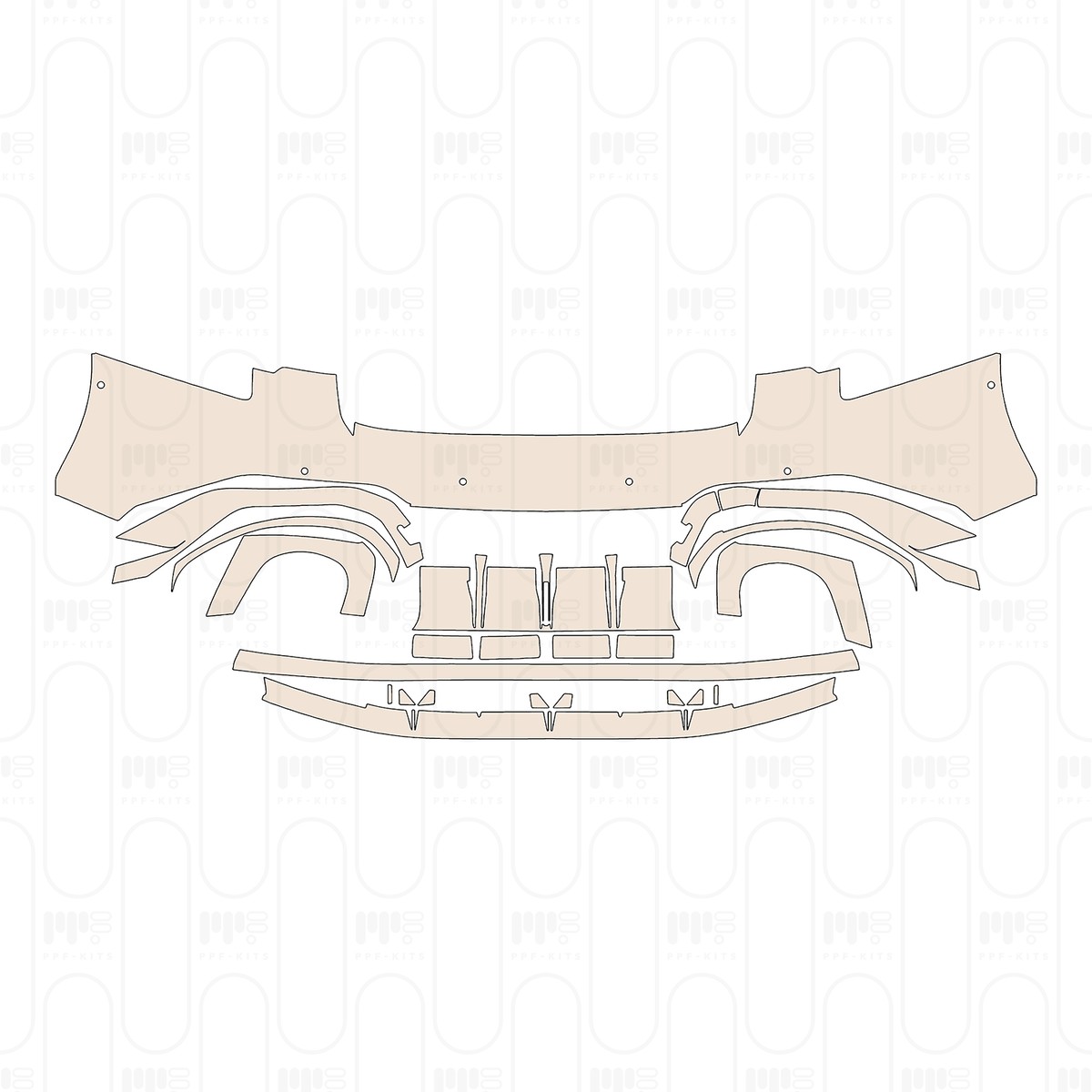 Rear Bumper with 6 PDC (Parking Sensors)