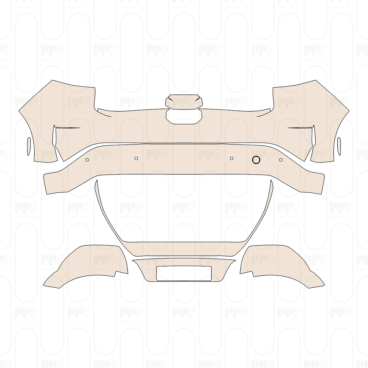 Rear Bumper with 4 PDC (Parking Sensors)