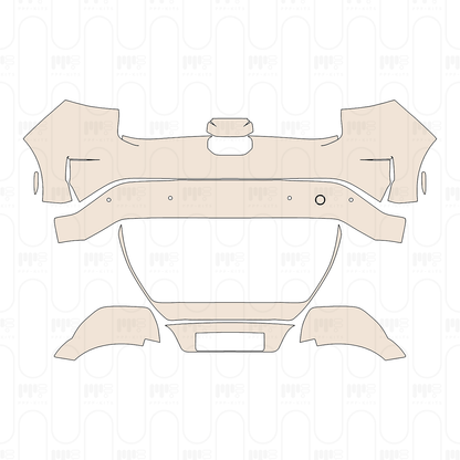Rear Bumper with 4 PDC (Parking Sensors)
