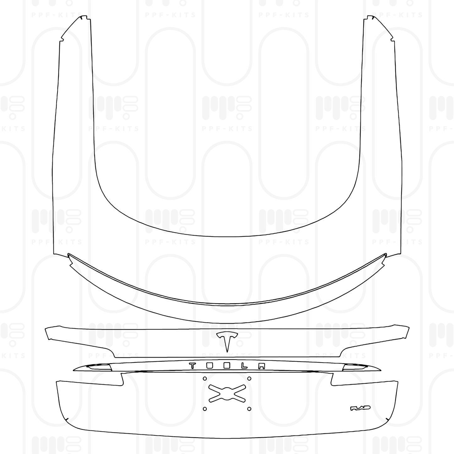PPF prédécoupé Tesla Model S Plaid 2025