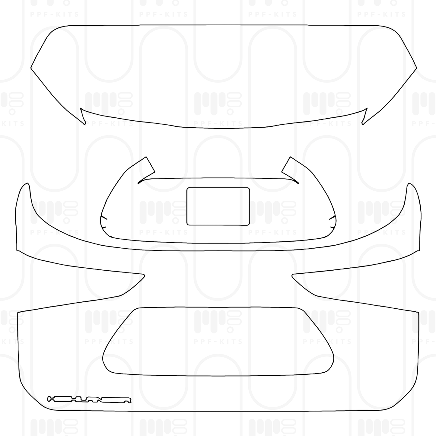 PPF prédécoupé Toyota Highlander (US) Platinum 2025