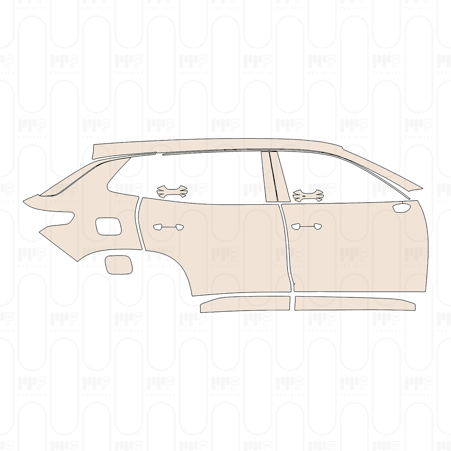 PPF prédécoupé Volkswagen Tayron L (CN) Base 2025