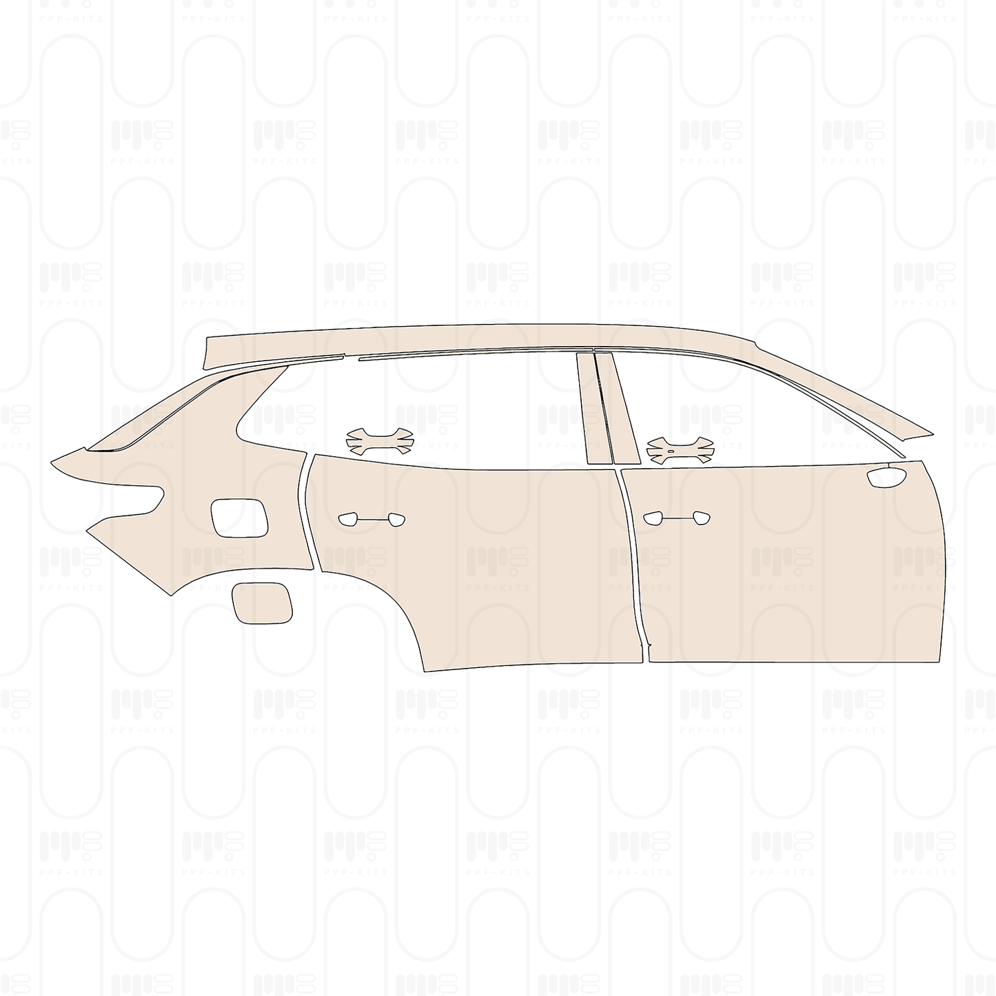 PPF prédécoupé Volkswagen Tayron L (CN) R-Line 2026