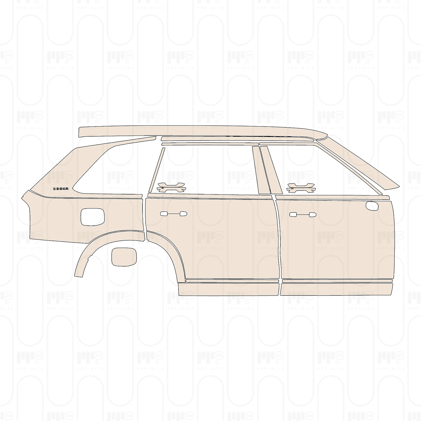 PPF prédécoupé Zeekr 9X 2025