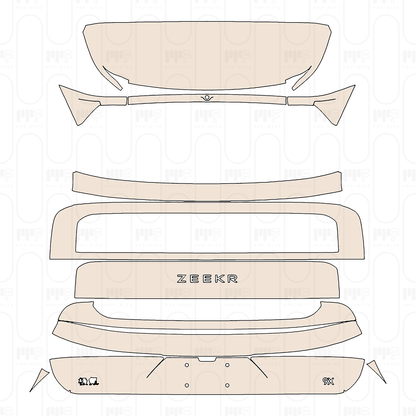 PPF prédécoupé Zeekr 9X 2025