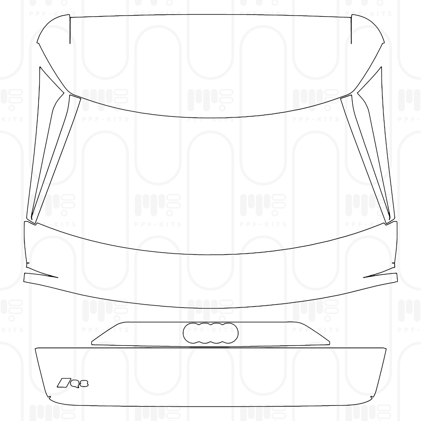 PPF prédécoupé Audi Q8 S-line 2026
