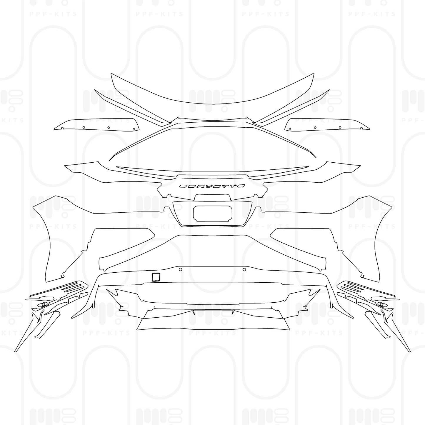 PPF prédécoupé Chevrolet Corvette E-Ray Coupe 2026