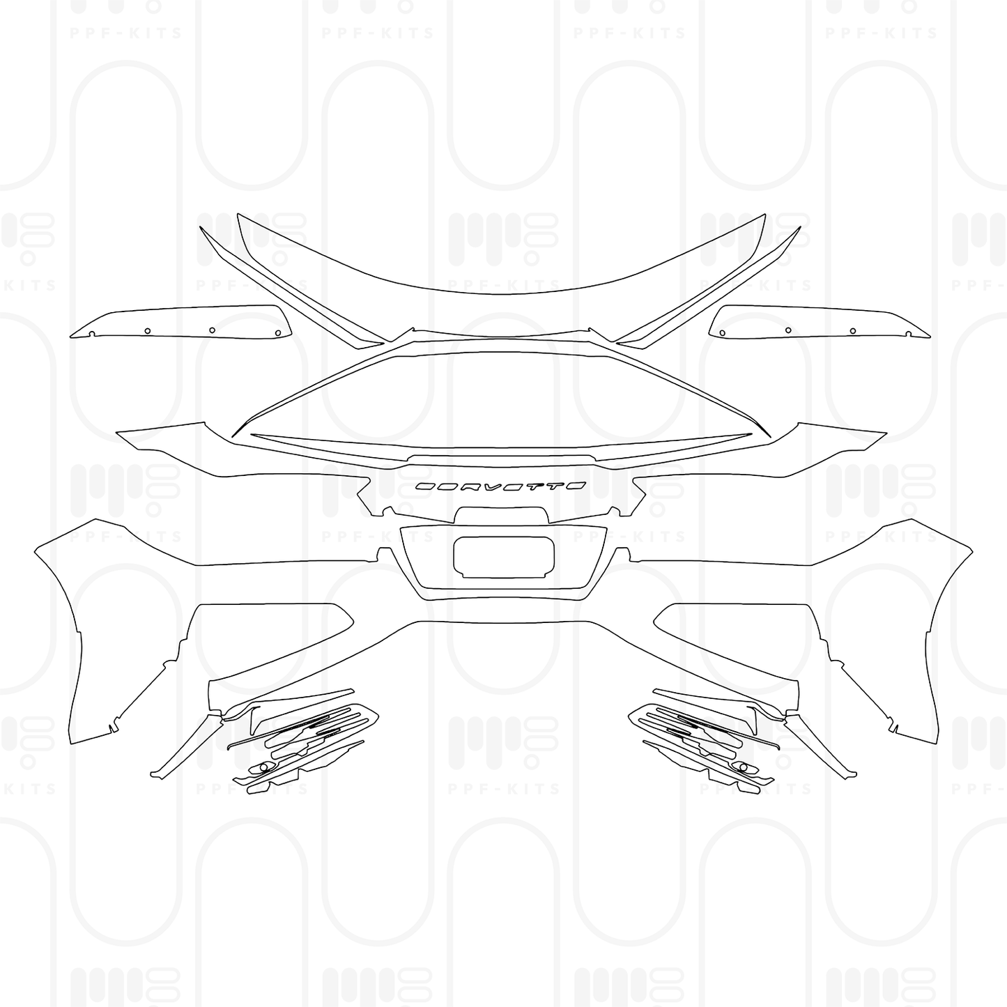 PPF prédécoupé Chevrolet Corvette Z06 Coupe 2026