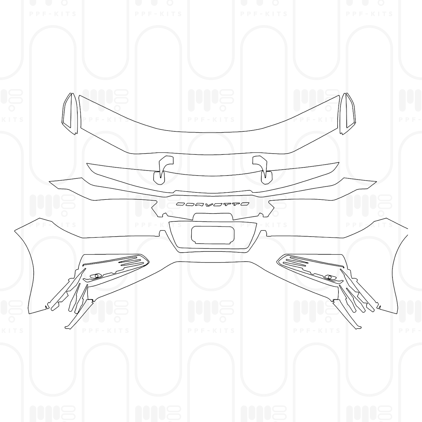 PPF prédécoupé Chevrolet Corvette Z06 Coupe 2026