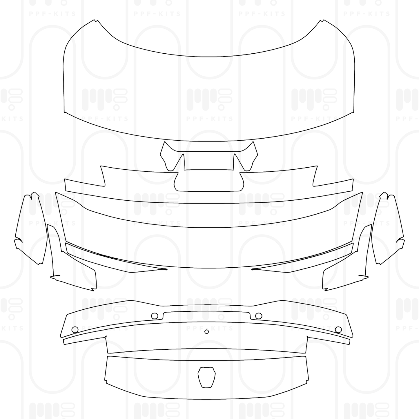 PPF prédécoupé Ford Mustang Fastback Dark Horse 2026