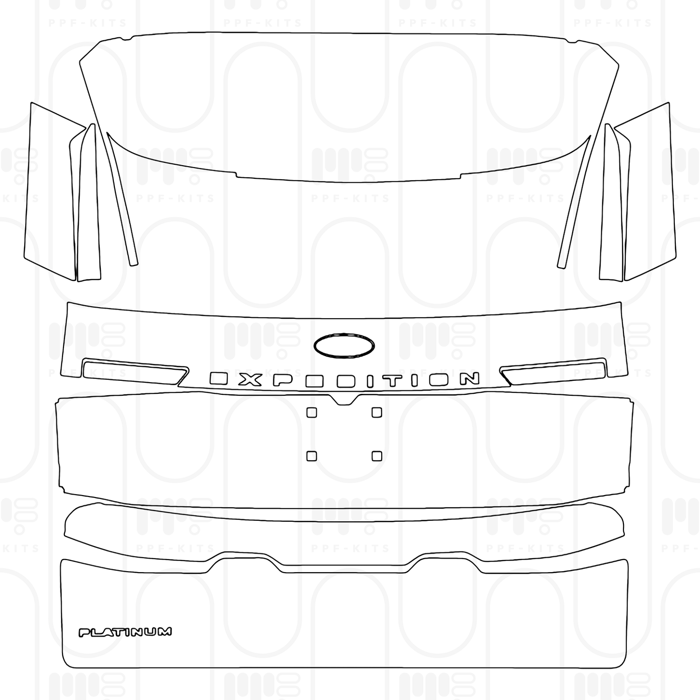 PPF prédécoupé Ford Expedition Standard Wheelbase Tremor 2026