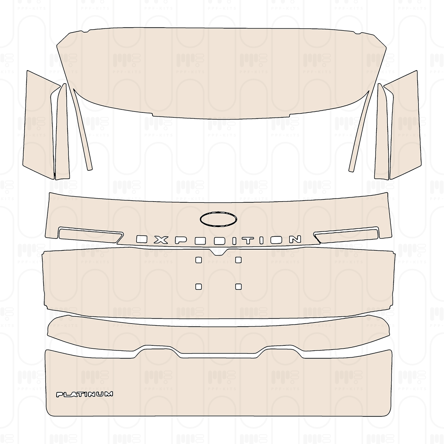 PPF prédécoupé Ford Expedition Standard Wheelbase King Ranch 2026