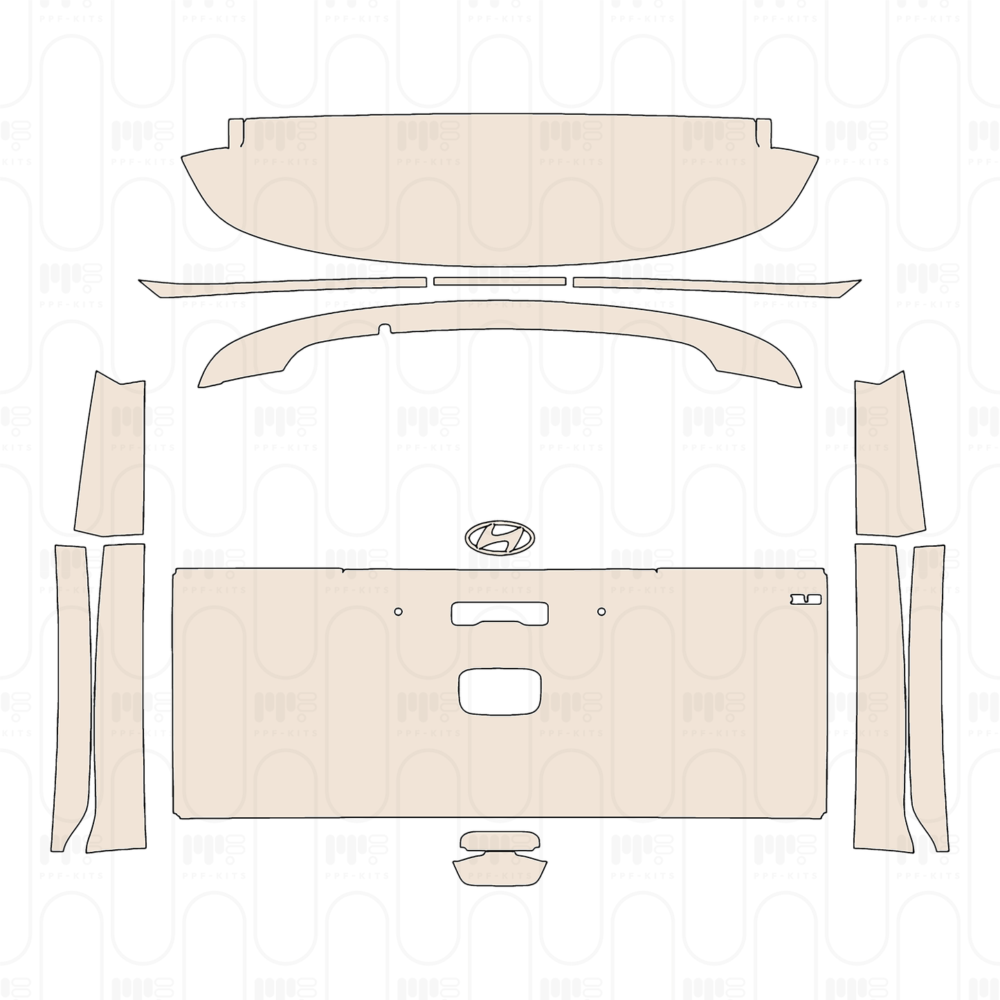 PPF prédécoupé Hyundai Staria Base 2026