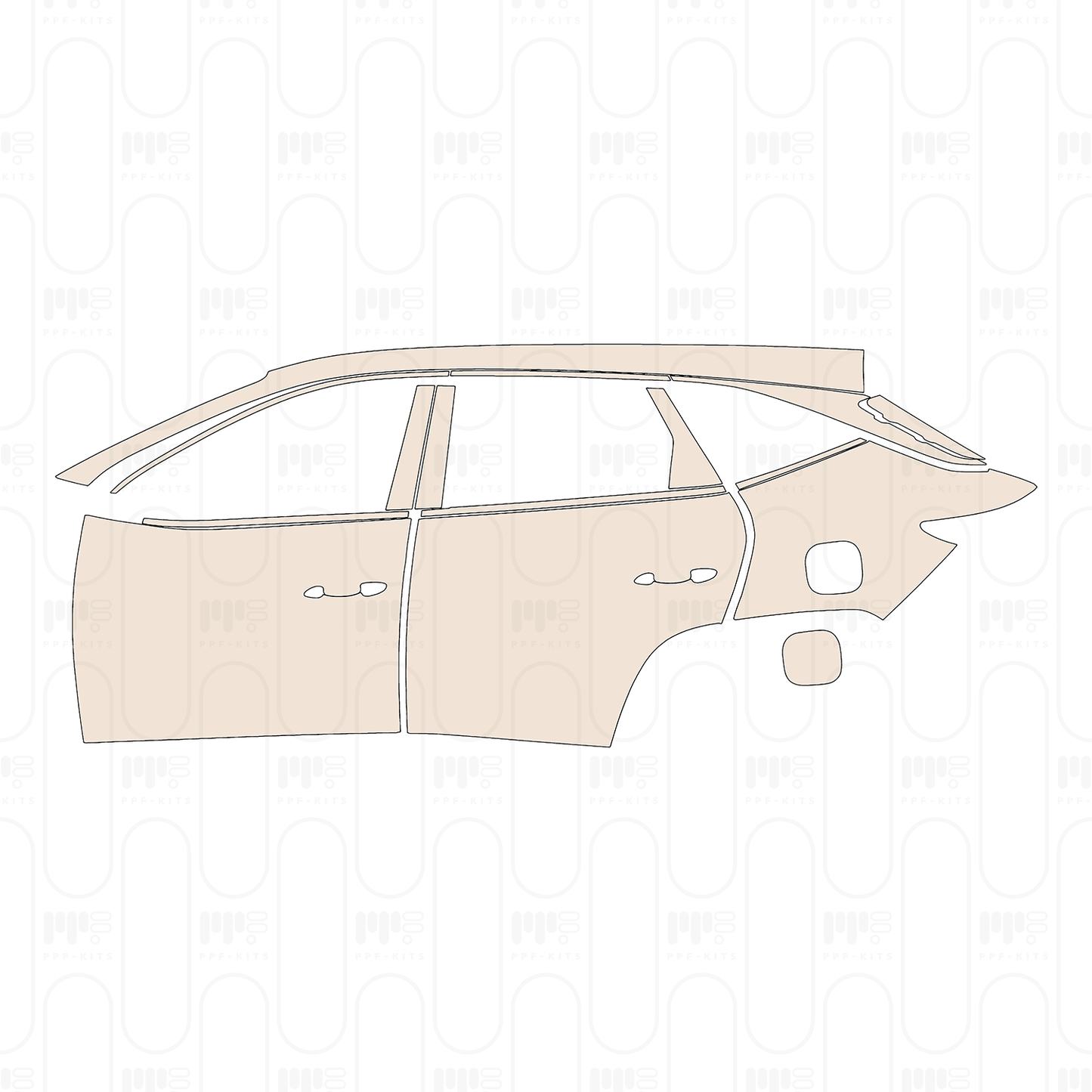 PPF prédécoupé Hyundai Tucson L (CN) Base 2026