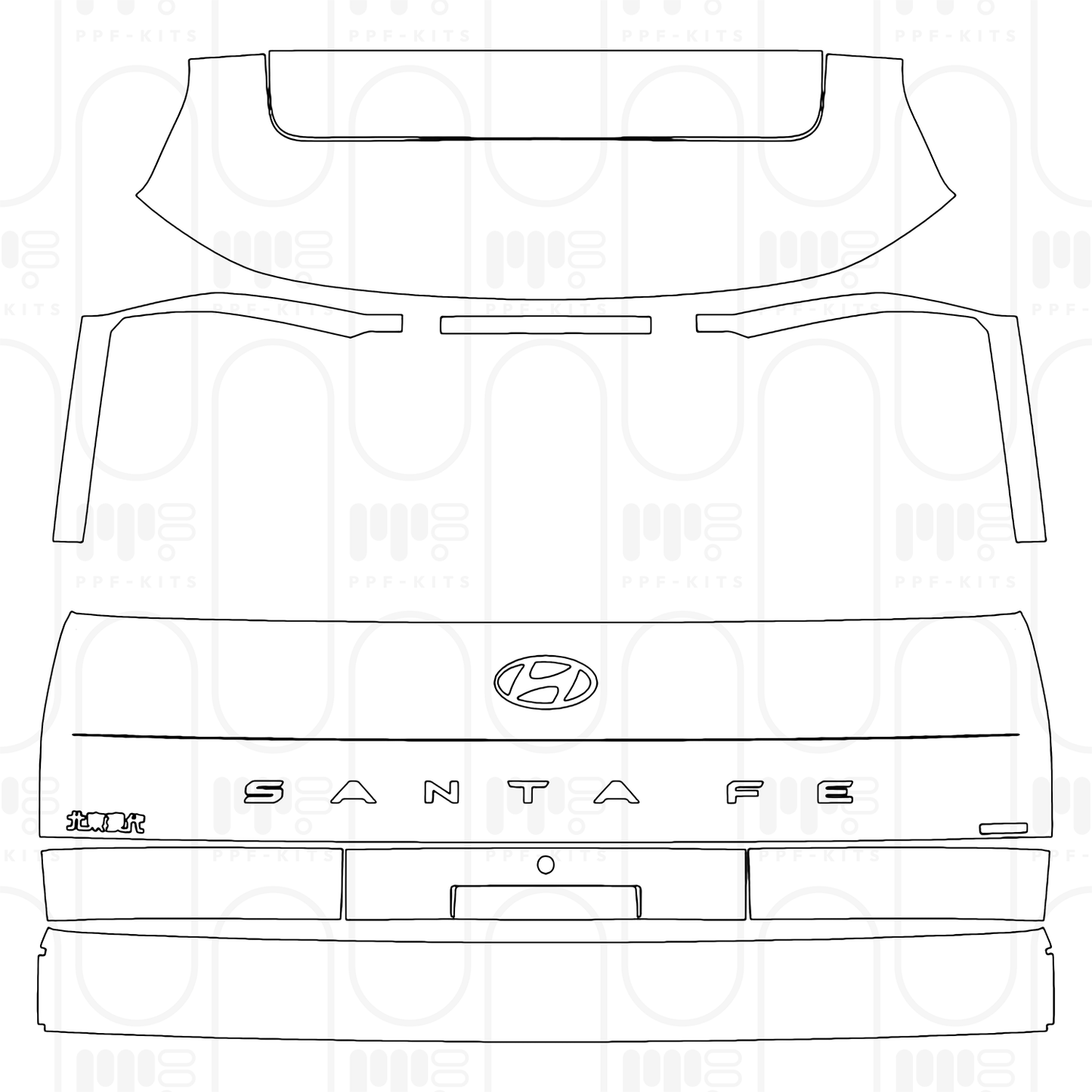PPF prédécoupé Hyundai Santa Fe (CN) 2026