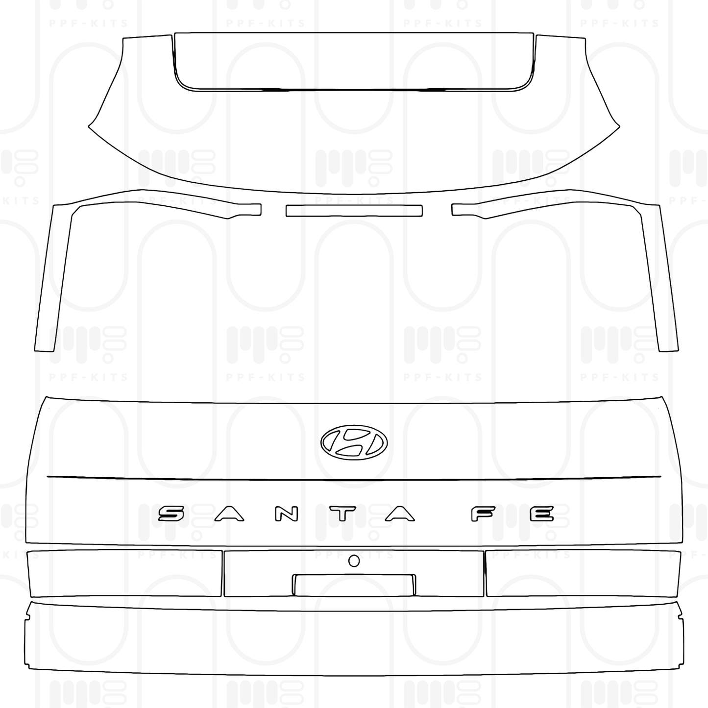 PPF prédécoupé Hyundai Santa Fe (Au) 2026
