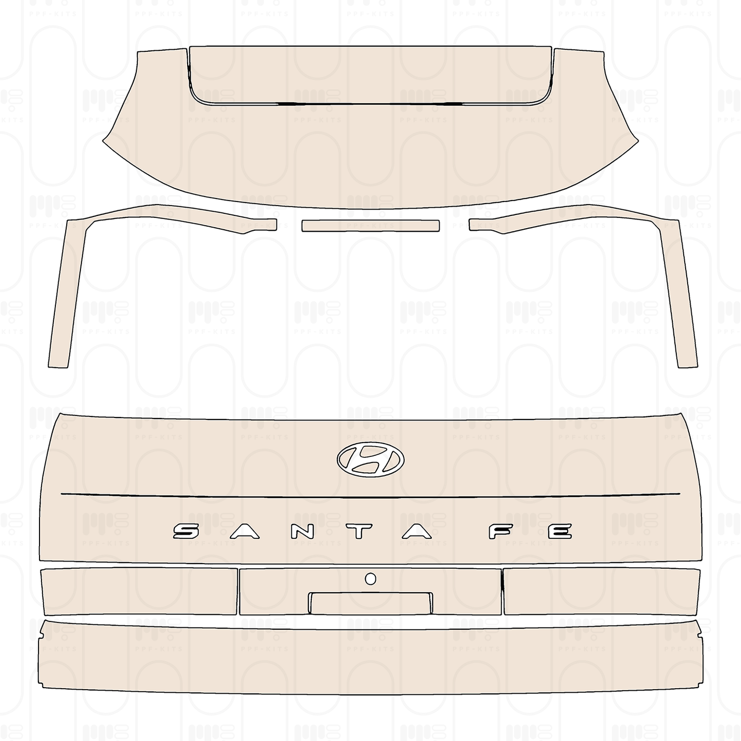 PPF prédécoupé Hyundai Santa Fe (Au) 2026