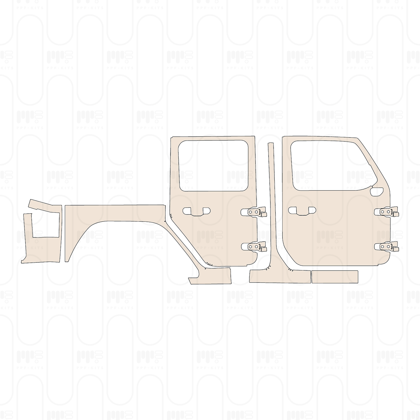 PPF prédécoupé JEEP Wrangler 4 Door Sport 2026
