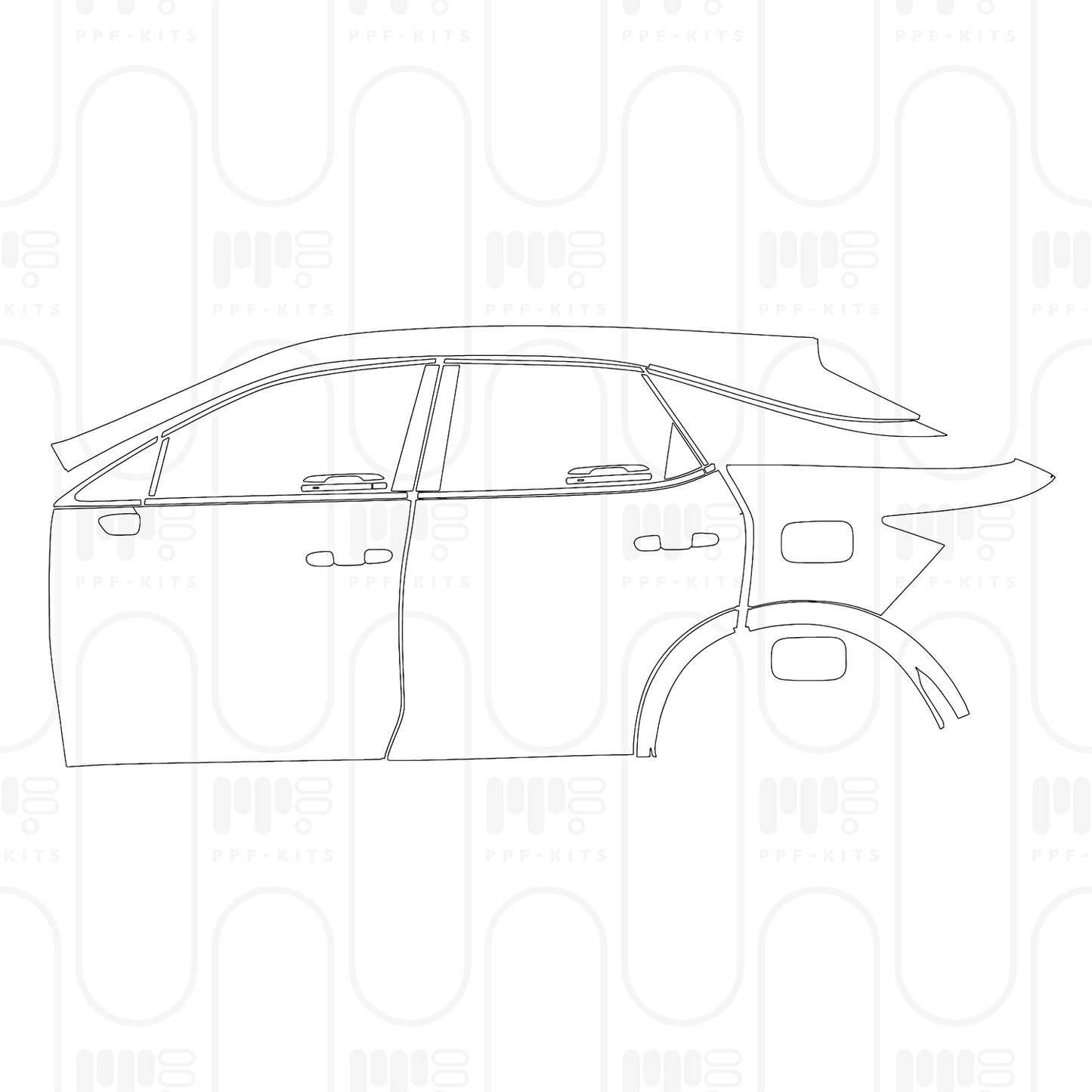 PPF prédécoupé Lexus RX (SWB) Base 2026