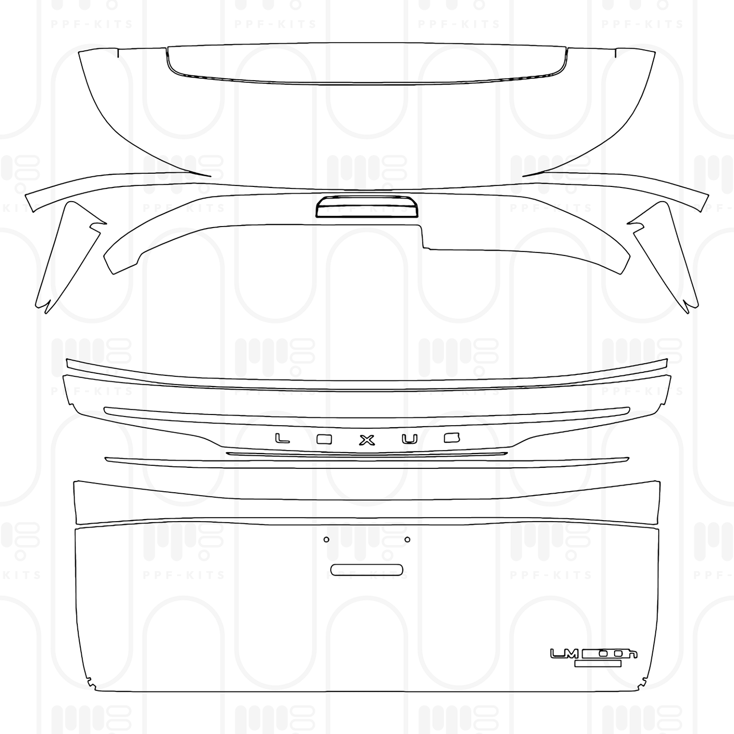 PPF prédécoupé Lexus LM 2026