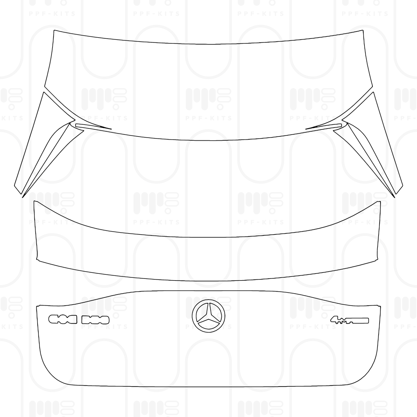PPF prédécoupé Mercedes-Benz EQE SUV Base 2026