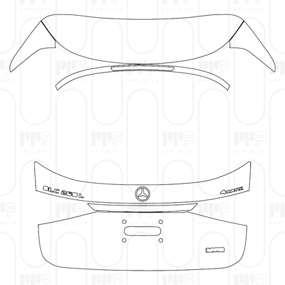 PPF prédécoupé Mercedes-Benz GLC SUV Extended Wheelbase (GLC L) Base 2026