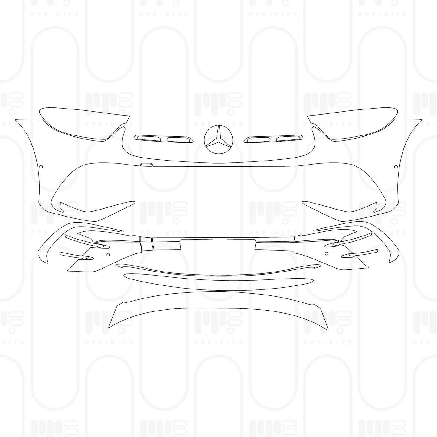 PPF prédécoupé Mercedes-Benz GLC Coupe AMG line 2026