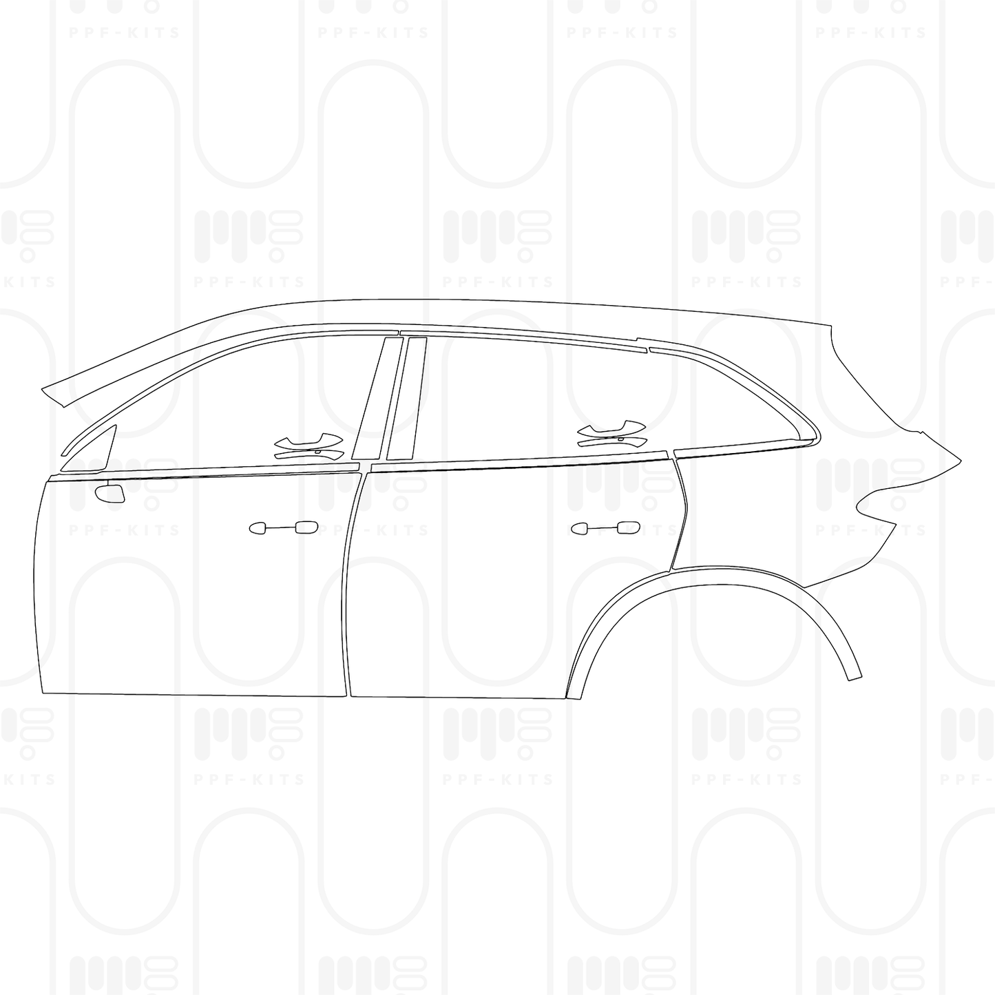 PPF prédécoupé Mercedes-Benz GLC SUV Extended Wheelbase (GLC L) AMG Line 2026