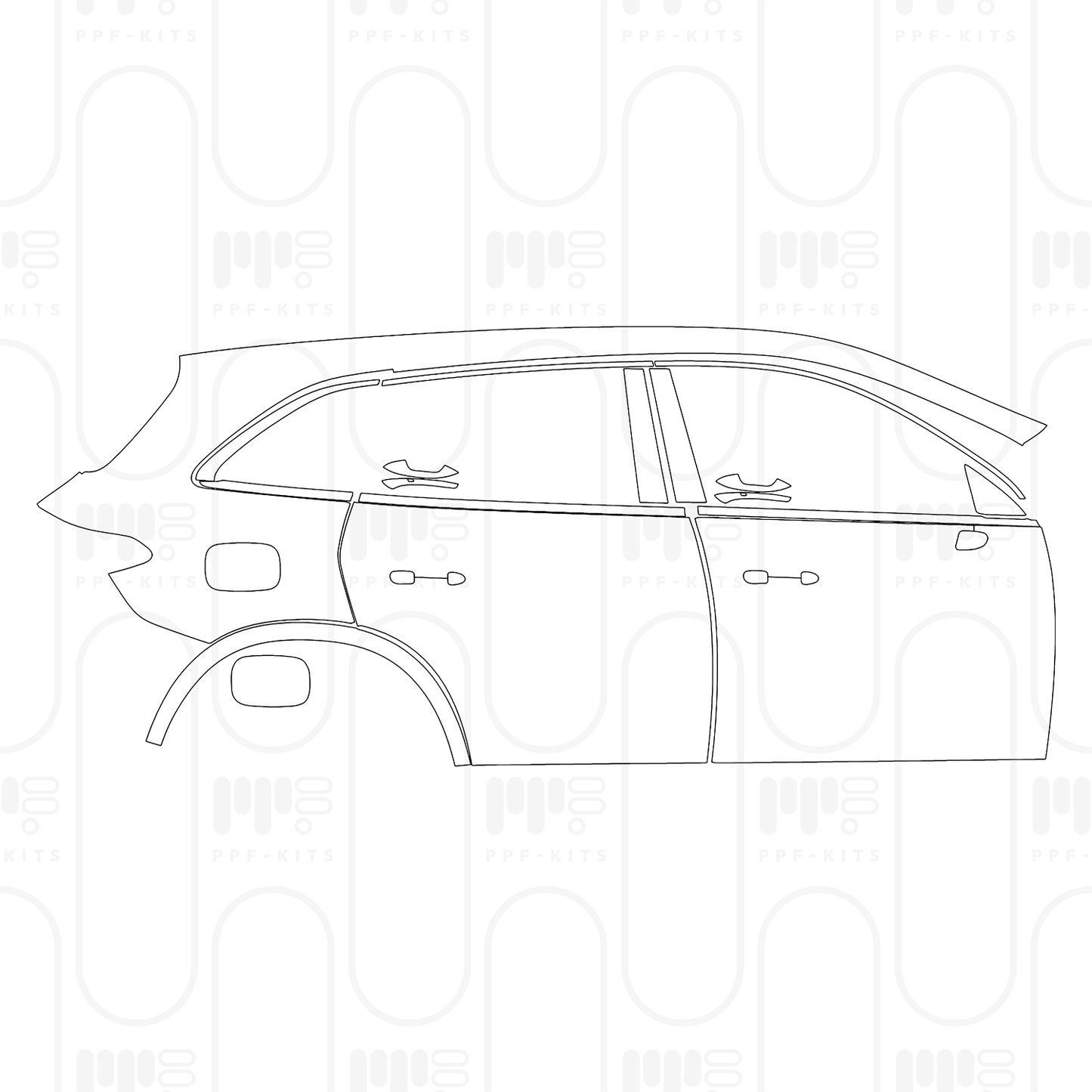 PPF prédécoupé Mercedes-Benz GLC SUV Extended Wheelbase (GLC L) AMG Line 2026